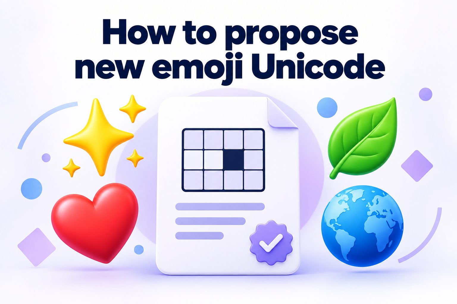 Illustration of draft emoji sketches and Unicode proposal documents